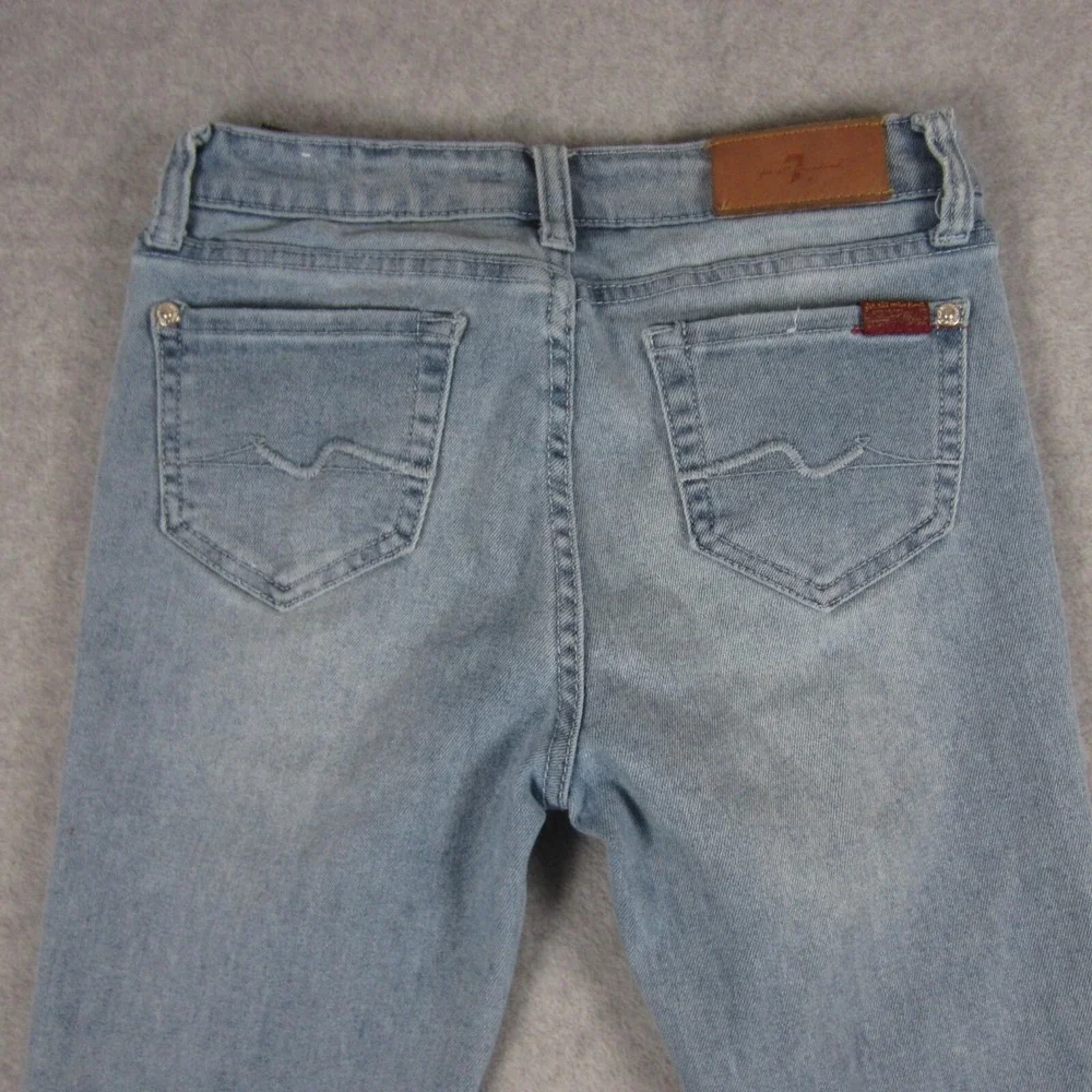 7 For All Mankind Jeans Girls 14 Luxe‎ Vintage Ankle Skinny Zip Front Moto Denim